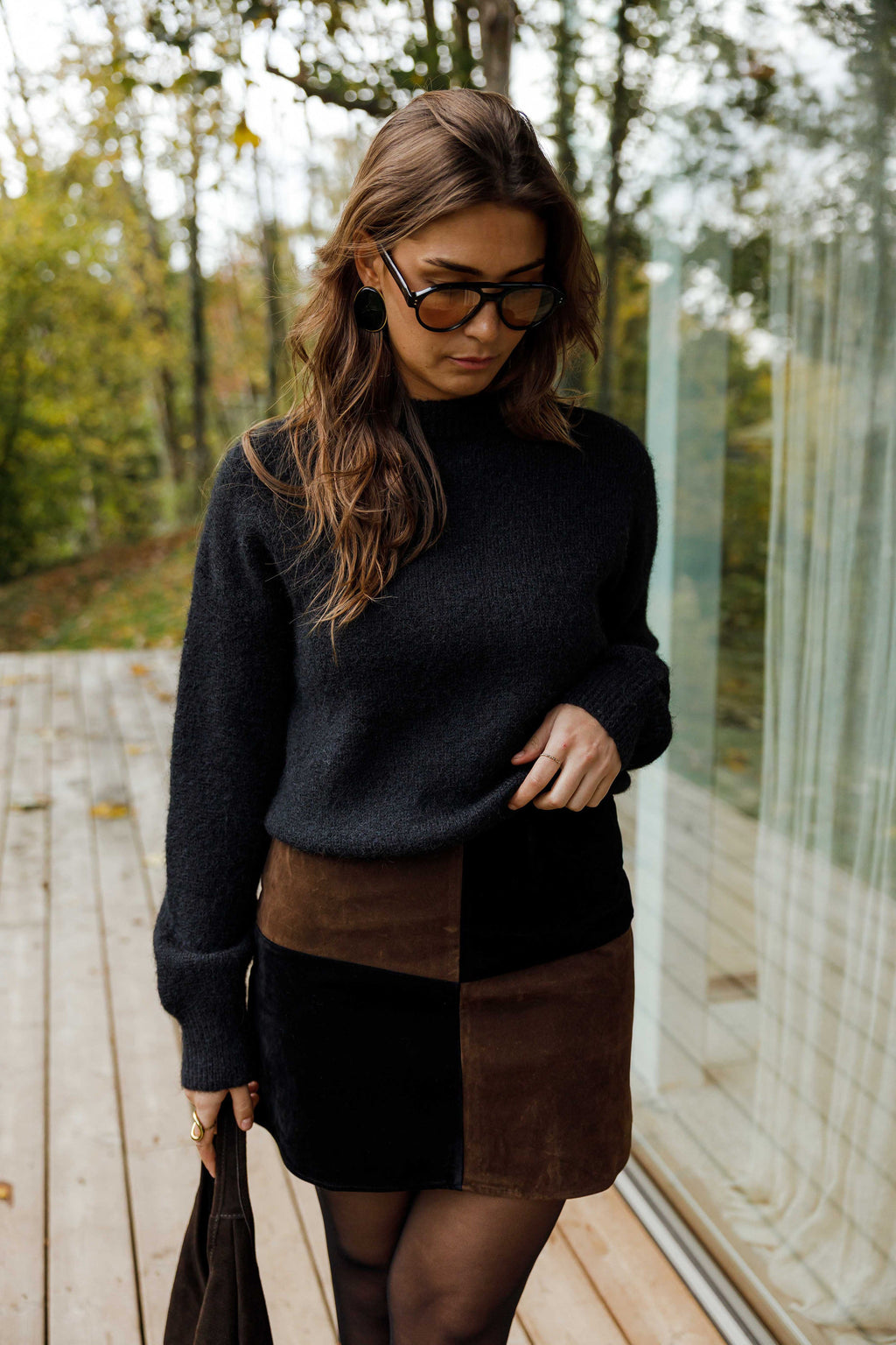 Black and Brown Asan Skirt