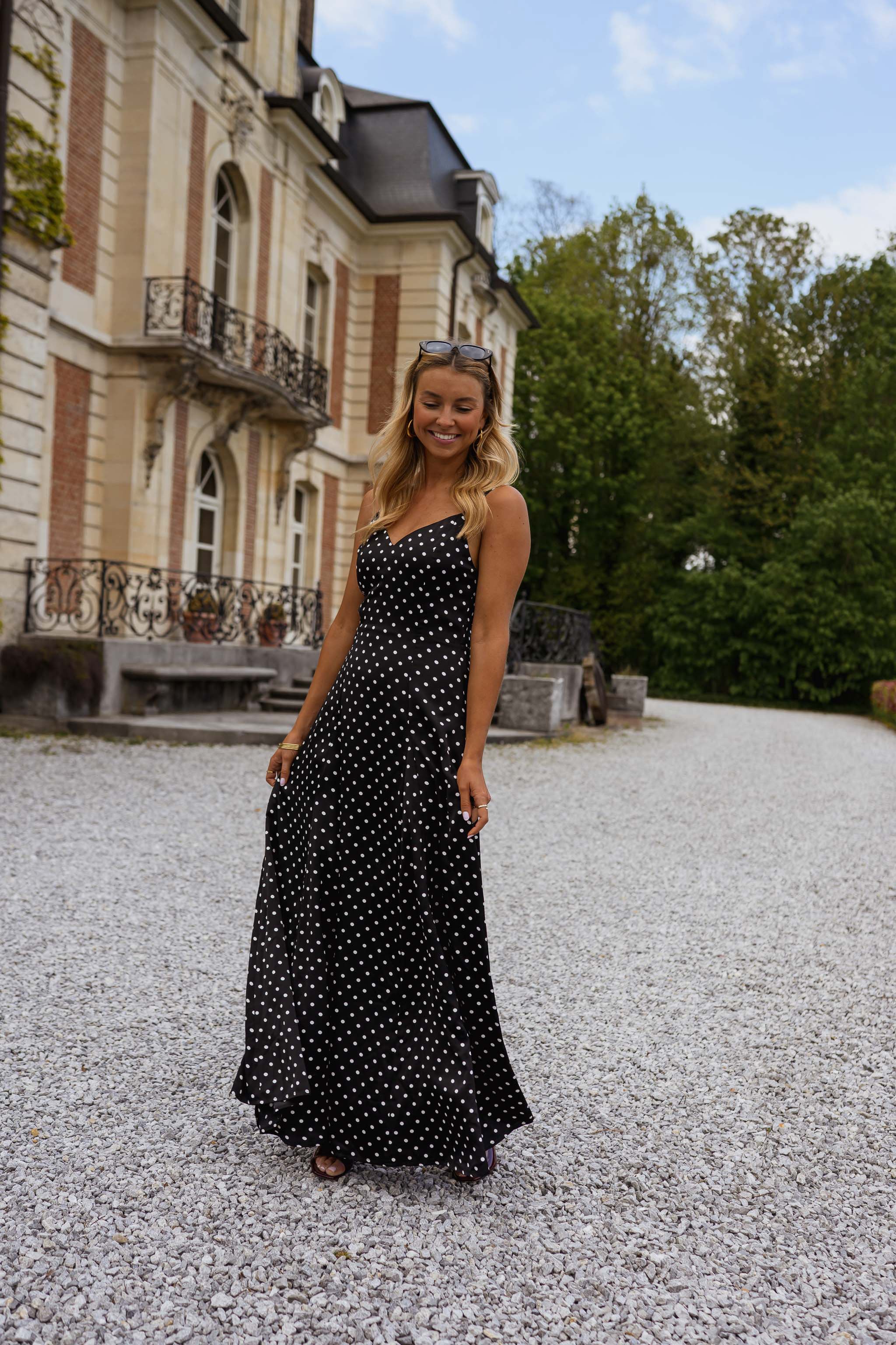 Black Polka Dot Adelaide Dress