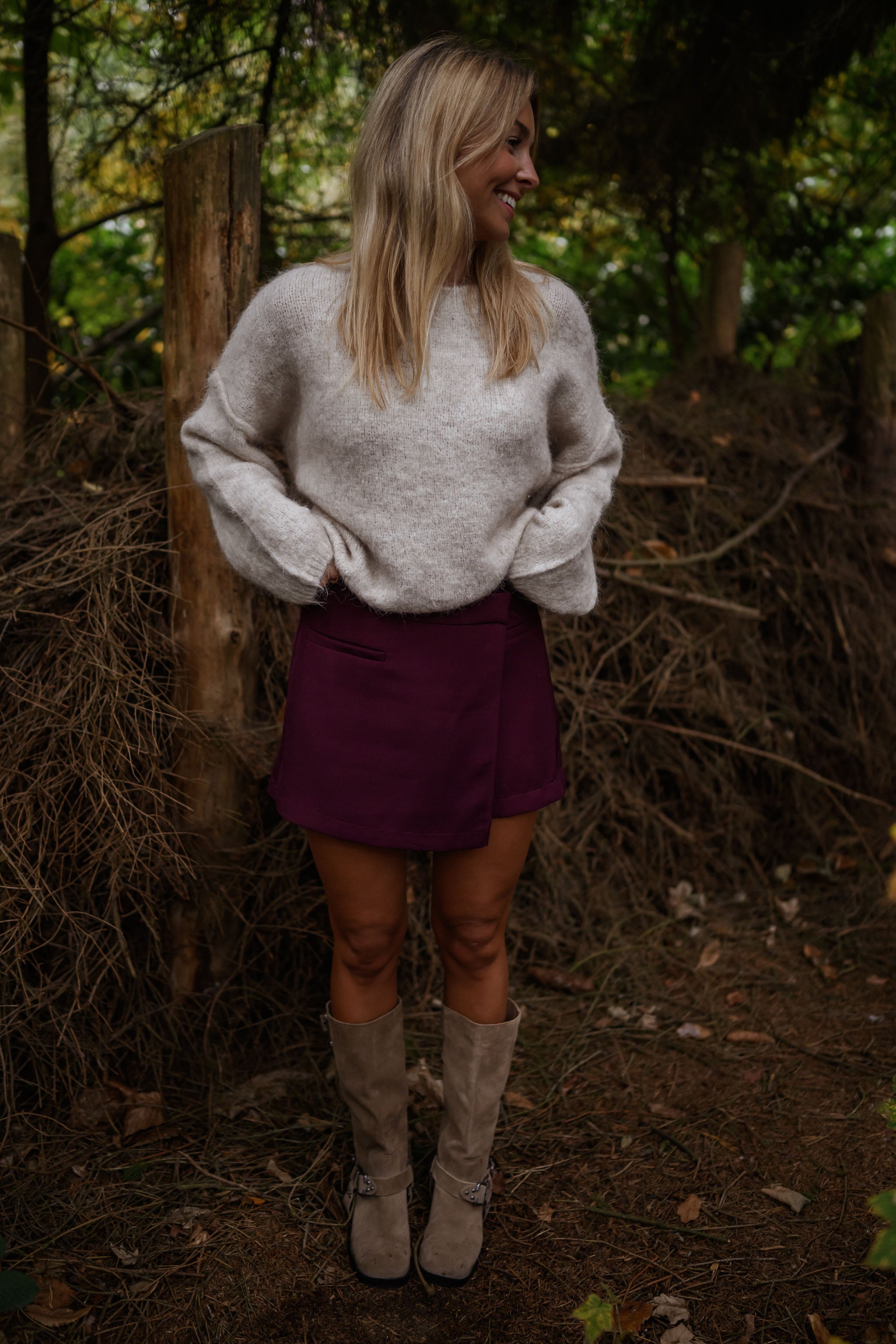 Burgundy Alonsa Skort