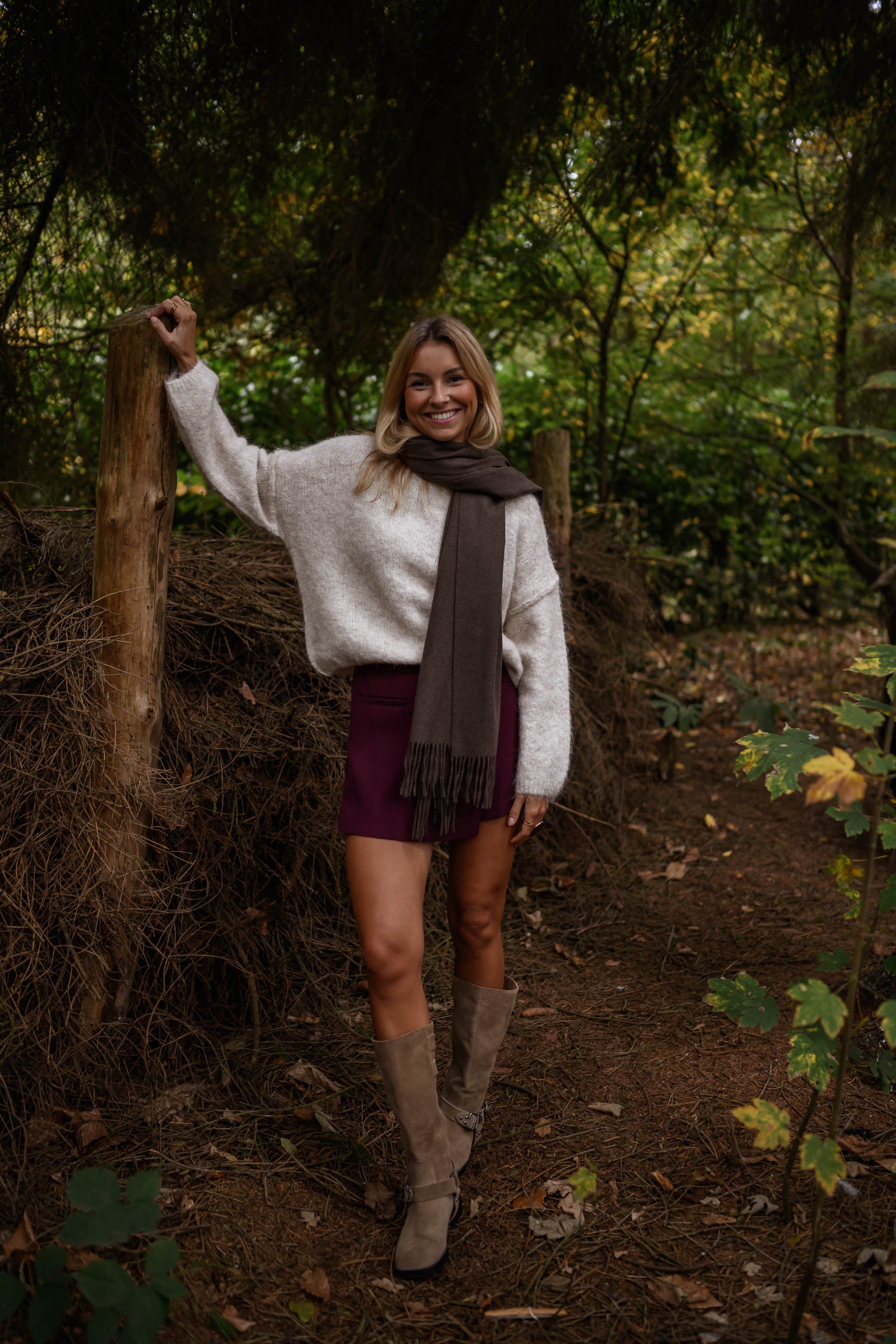 Burgundy Alonsa Skort