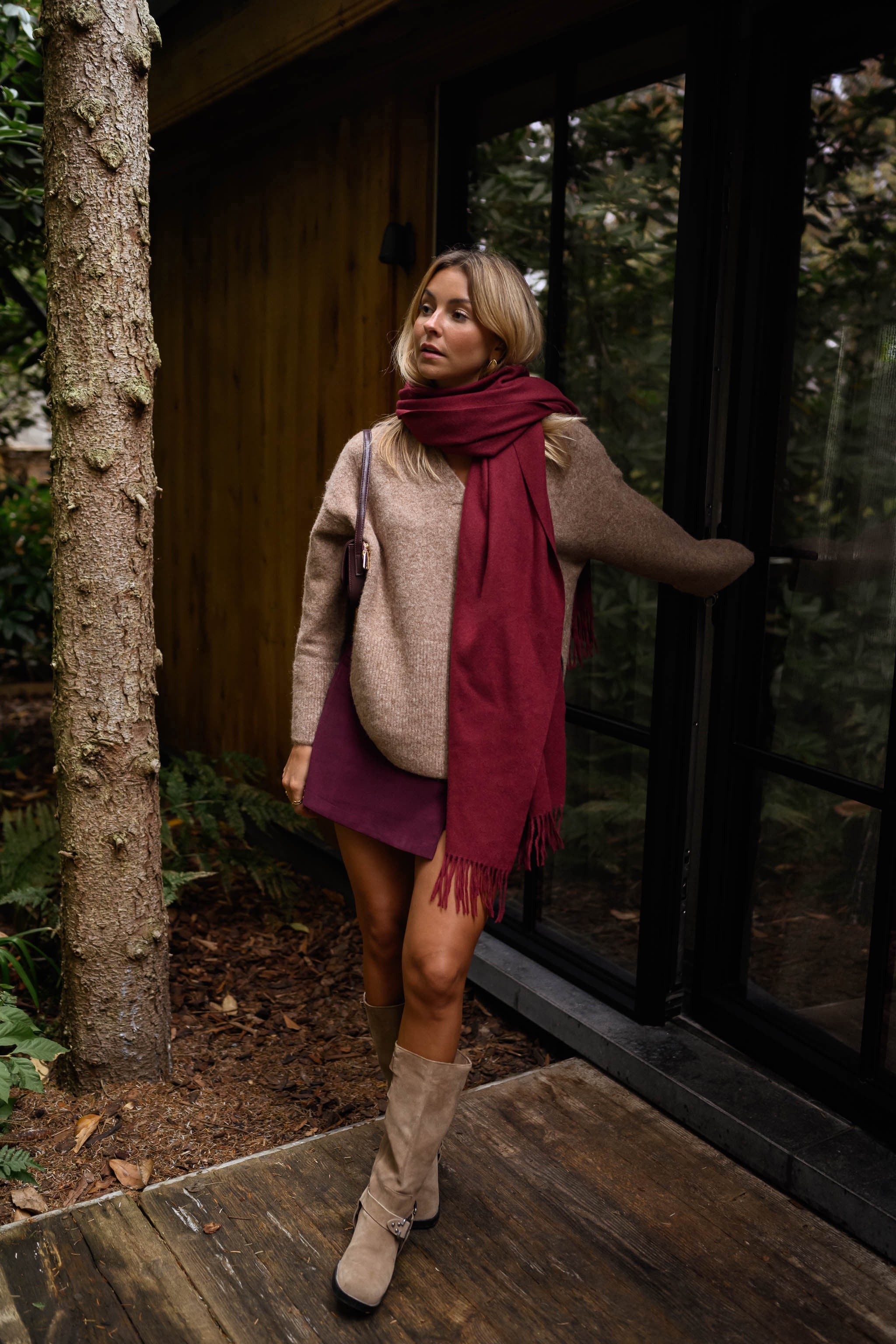 Burgundy Alonsa Skort