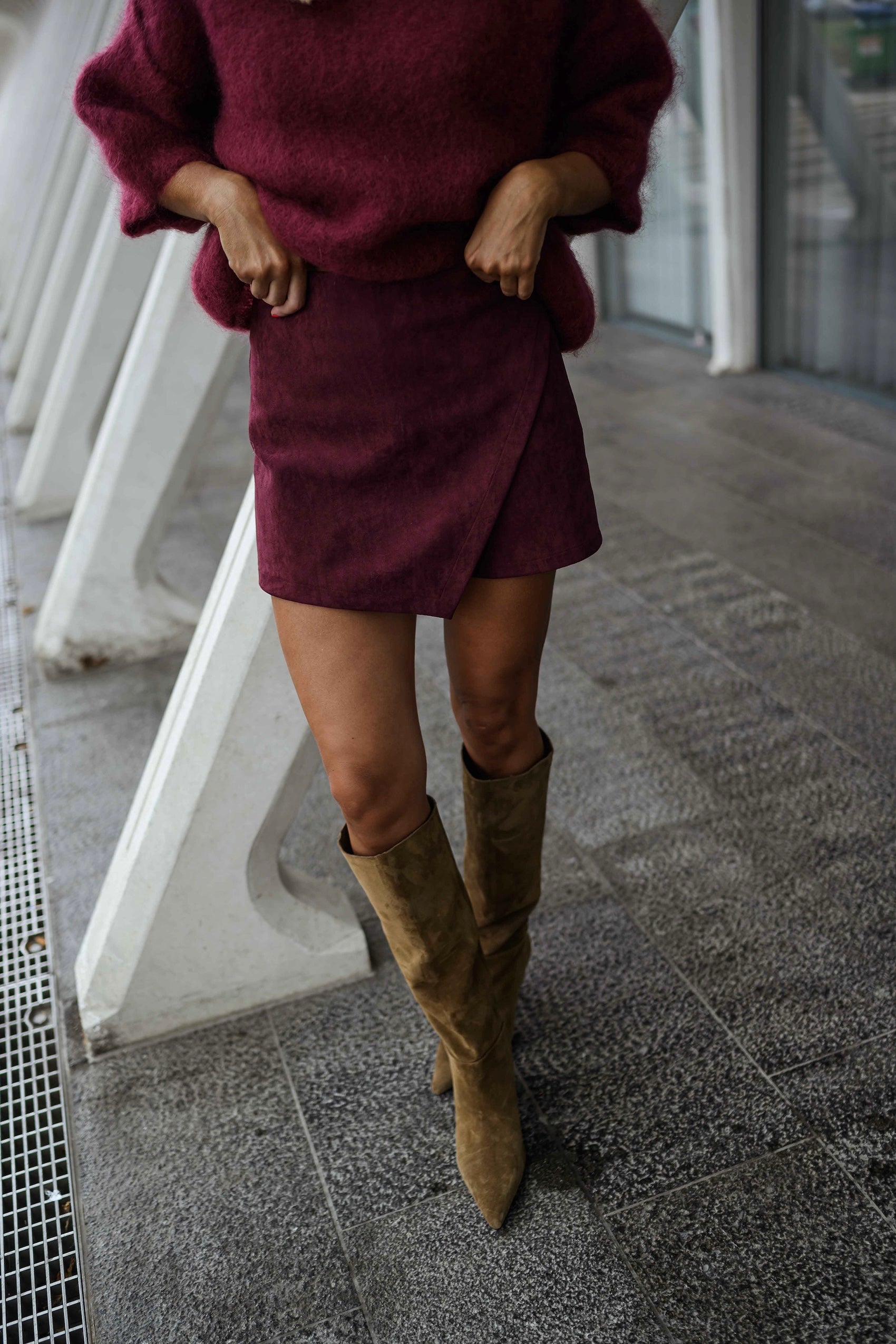 Burgundy Emma Skort