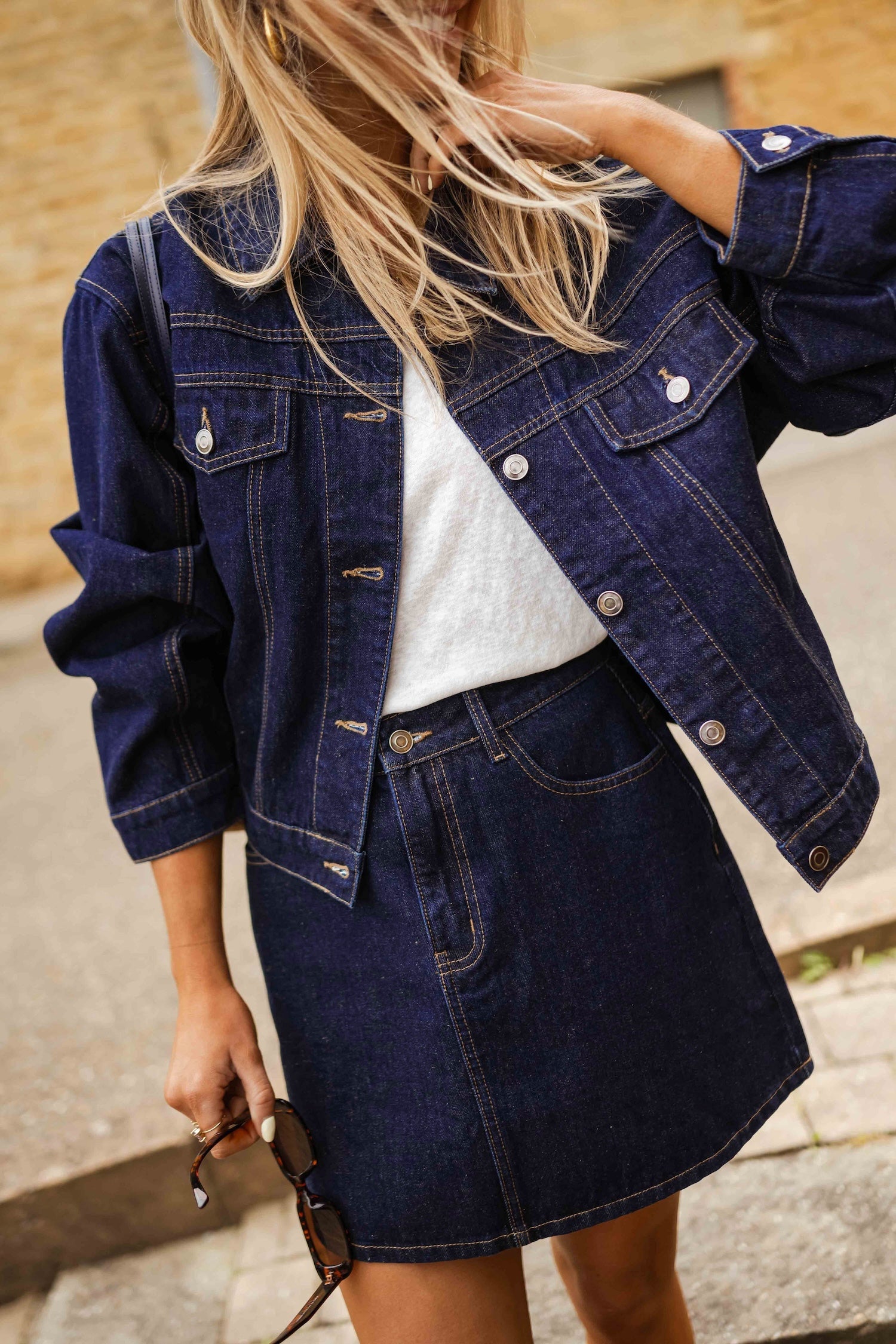 Dark Blue Denim Tara Skirt