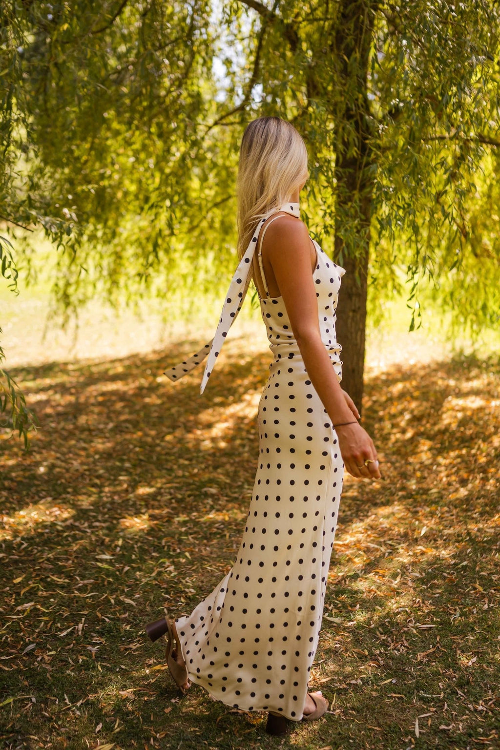 Ecru Polka Dots Albane Dress
