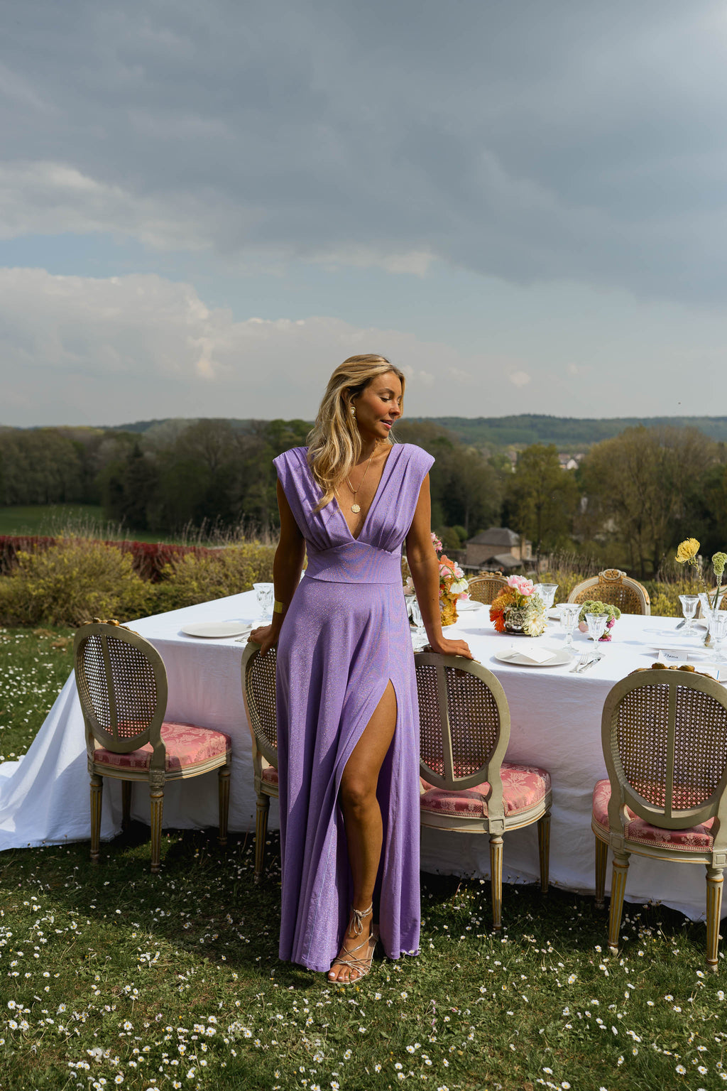 Glittery Lilac Lya Dress