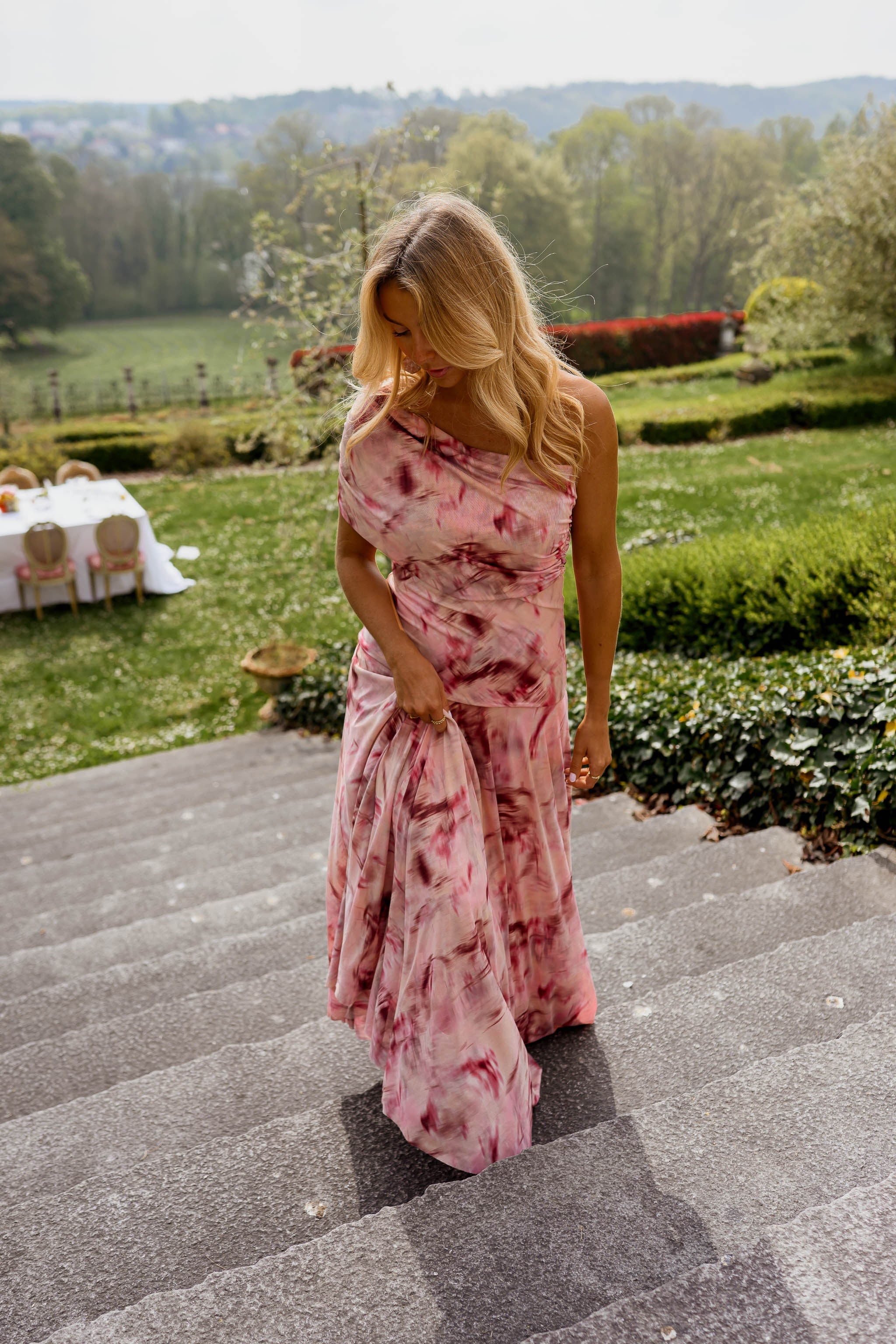 Pink Patterned Christy Dress