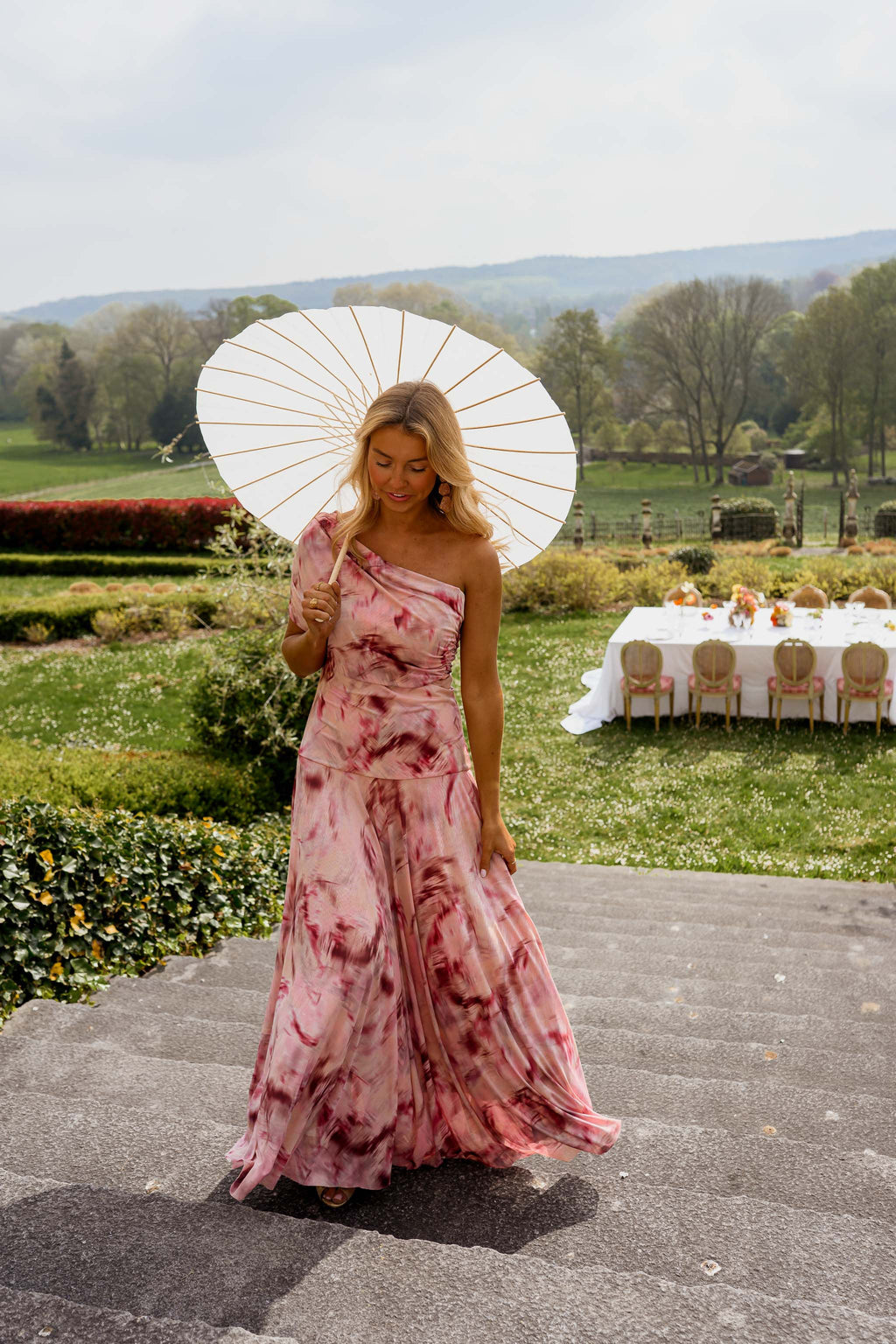 Pink Patterned Christy Dress