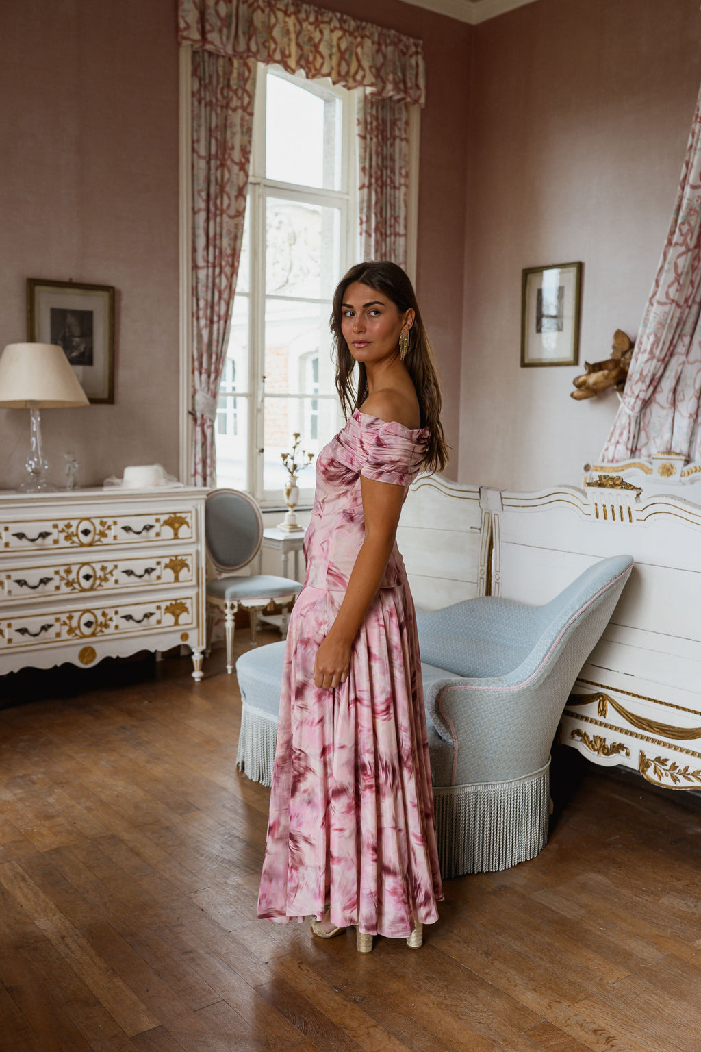 Pink Patterned Christy Dress