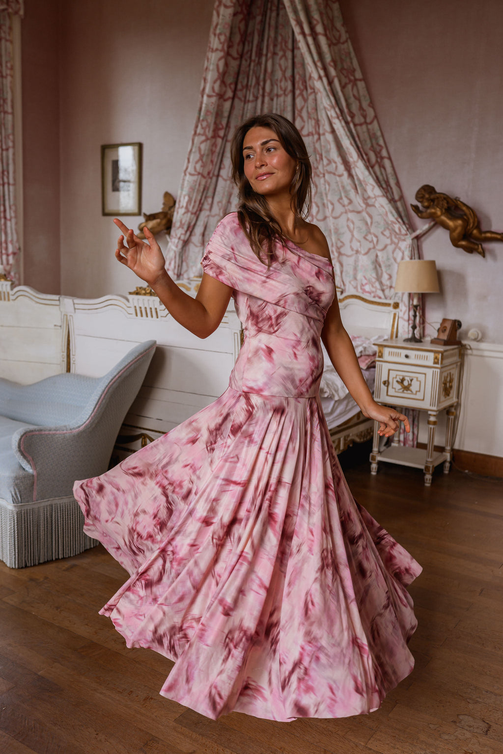 Pink Patterned Christy Dress