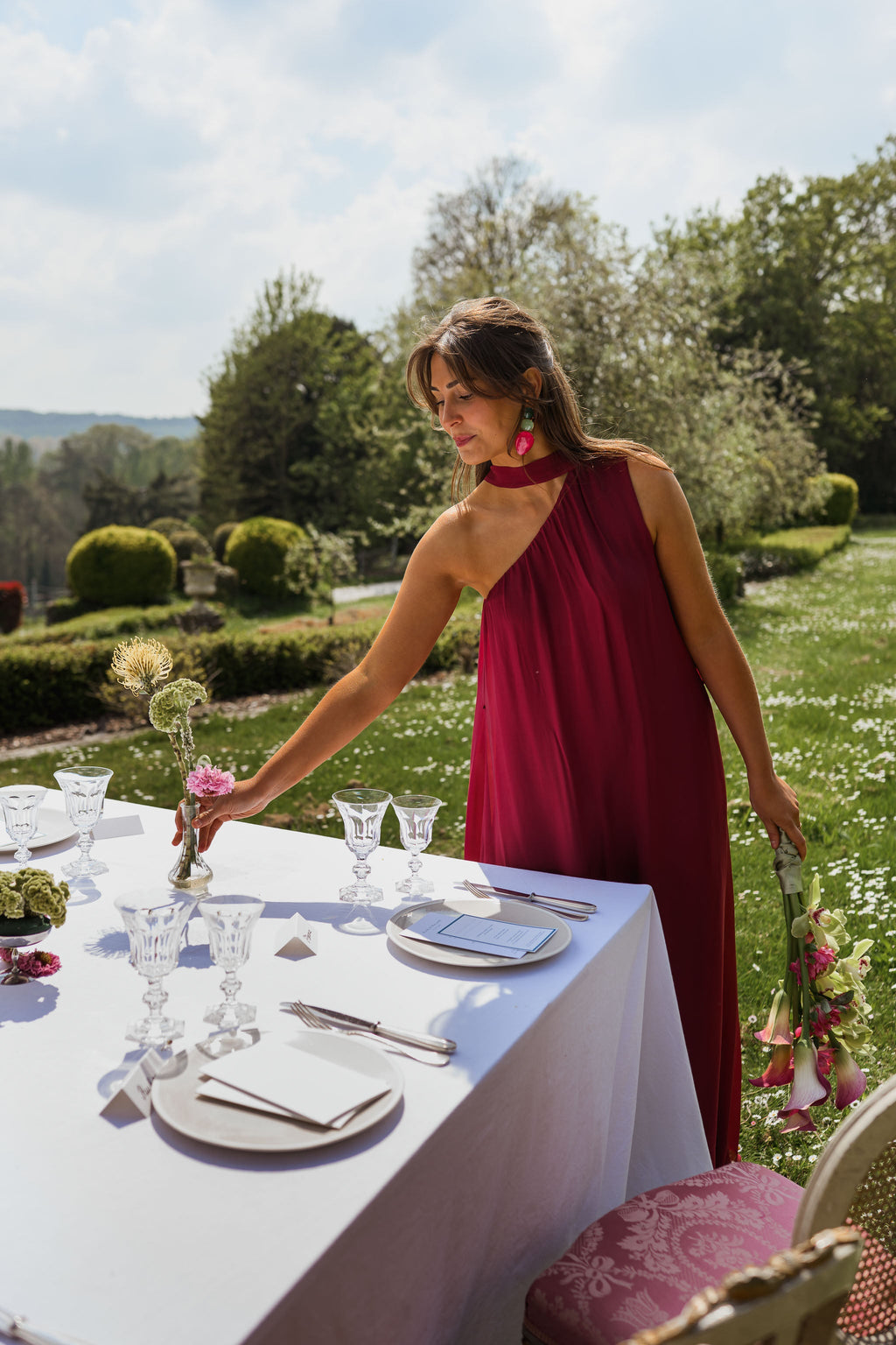 Raspberry Isia Dress