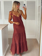 Brick Tania Dress